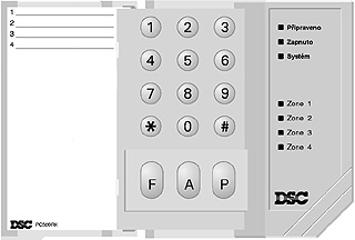 Klávesnice pro alarmy řady DSC PC 5xx